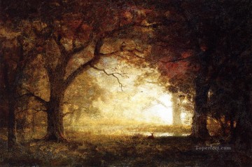  forest Art Painting - Forest Sunrise Albert Bierstadt